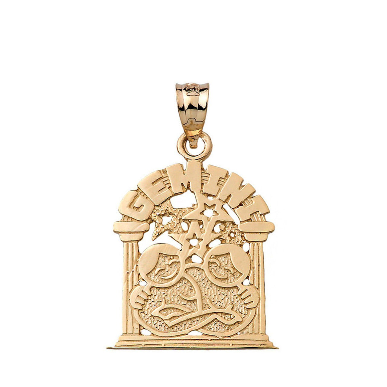 Solid Gold 12 Zodiac Signs Pendant Necklace (Available in Yellow/Rose/White Gold)