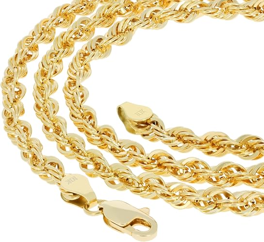10K Yellow Gold Rope Chain