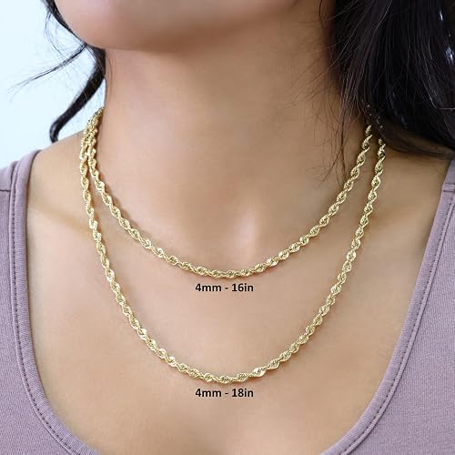 10K Yellow Gold Rope Chain