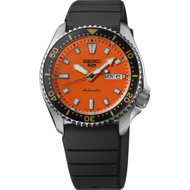 SRPL89 Seiko 5 Sports Automatic Orange Dial Men's Watch