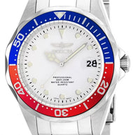 Invicta Men's 17047 Pro Diver Quartz 3 Hand White Dial Watch