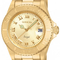 Invicta Women's 14321 Angel Quartz 3 Hand Gold Dial Watch