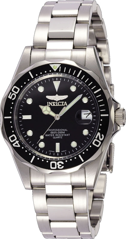 Invicta Men's 8932 Pro Diver Quartz 3 Hand Black Dial Watch