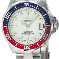Invicta Women's 8940 Pro Diver Quartz 3 Hand Silver Dial Watch