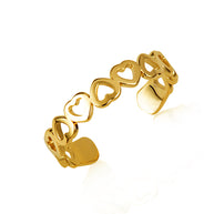 Yellow Gold Heart Toe Ring