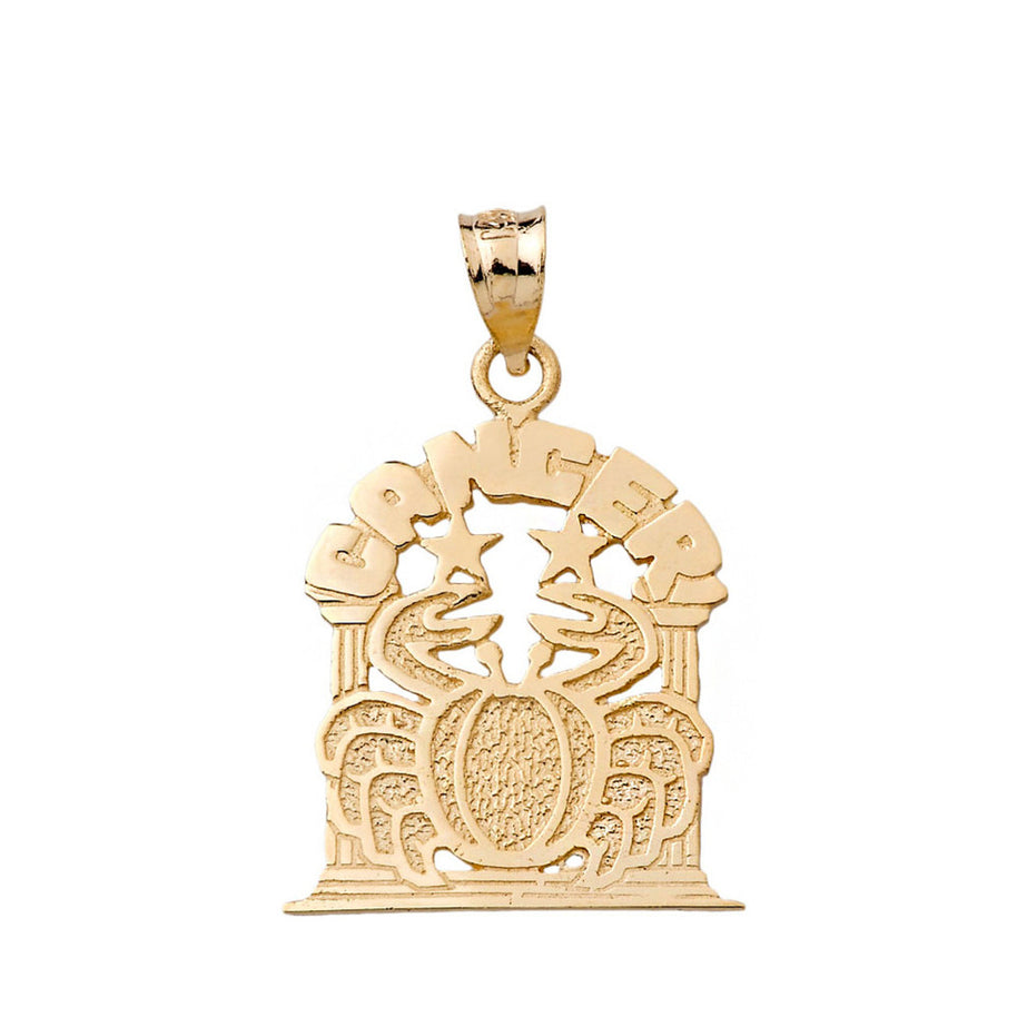 Solid Gold 12 Zodiac Signs Pendant Necklace (Available in Yellow/Rose/White Gold)