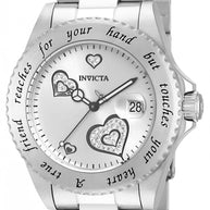 Invicta Women's 14729 Angel Quartz 3 Hand Silver Dial Watch