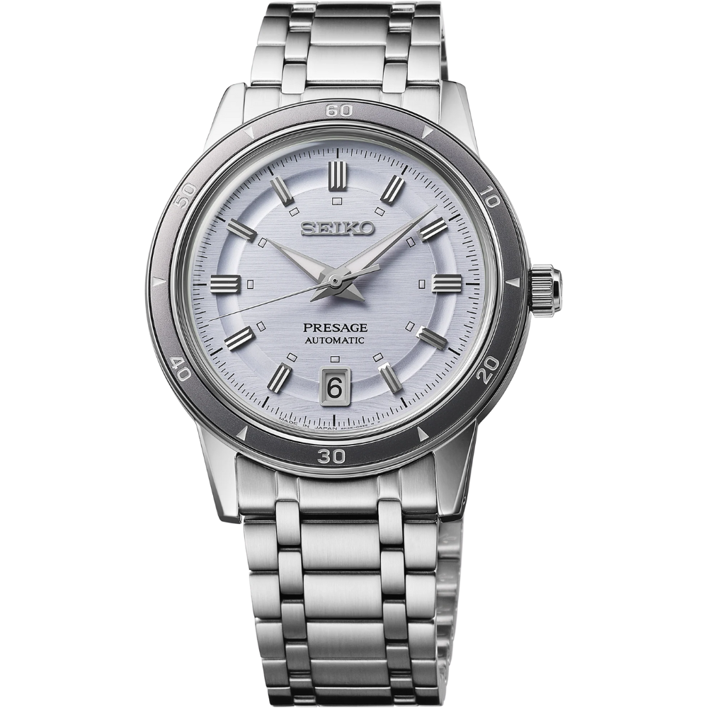 Seiko SRPL73 Presage Style60’s Silver Violet Dial Automatic Men’s Watch