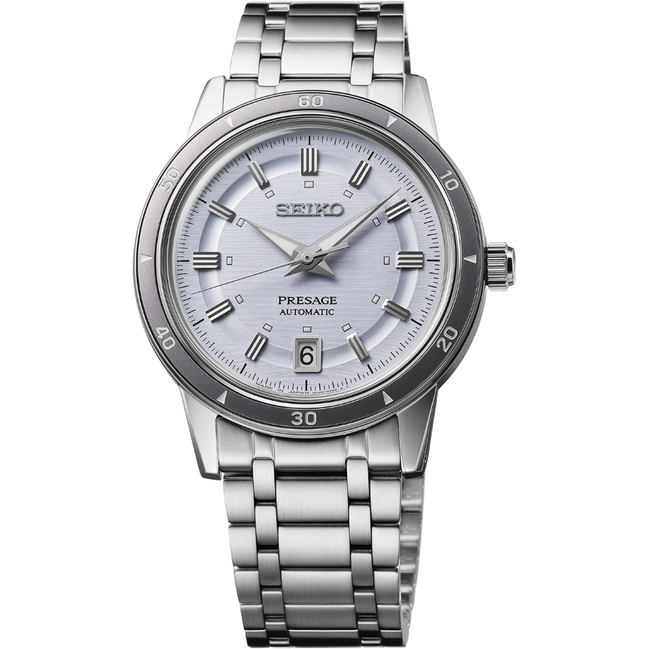 Seiko SRPL73 Presage Style60’s Silver Violet Dial Automatic Men’s Watch