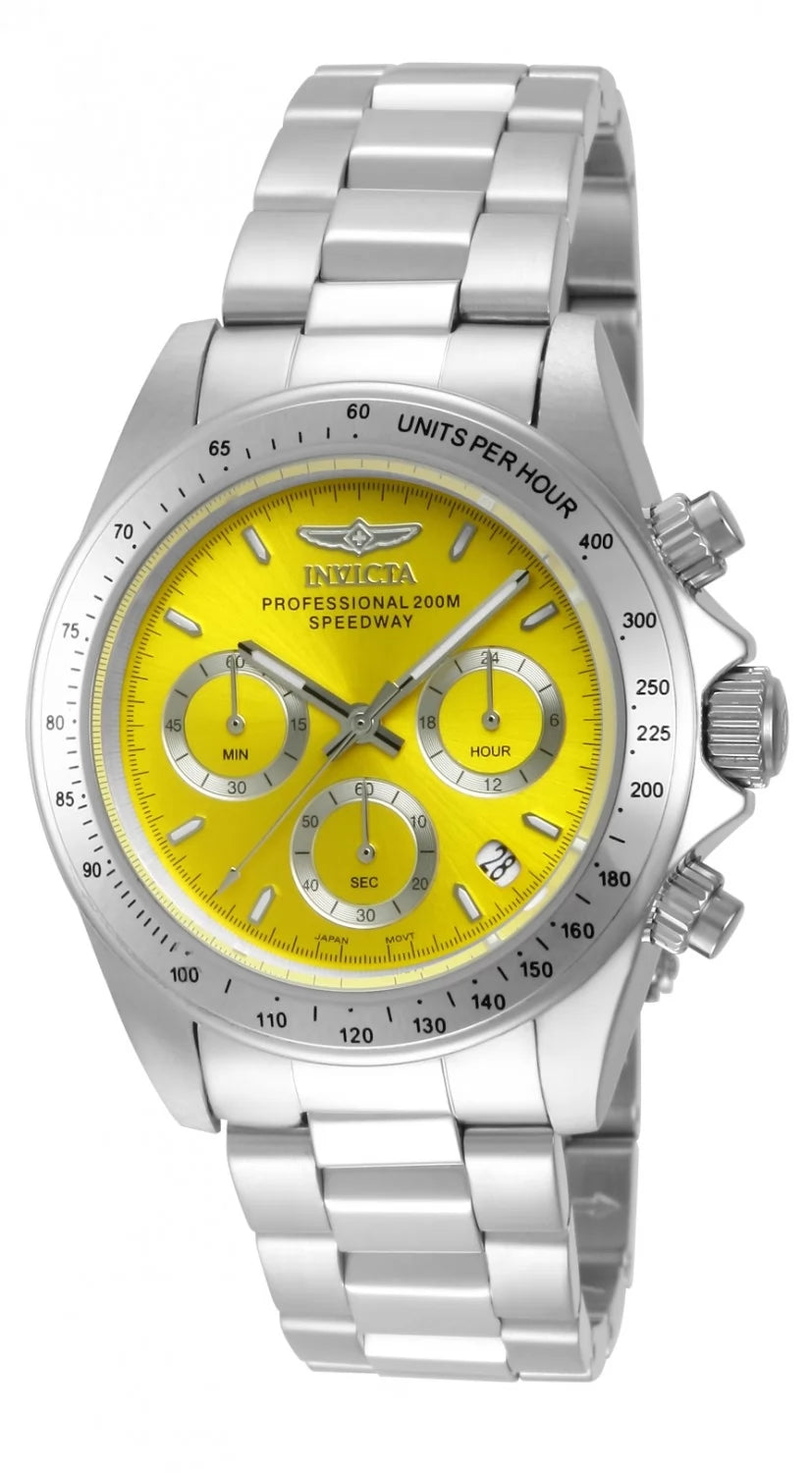 Invicta Men's 14383 Speedway Quartz Chronograph Yellow Dial Watch