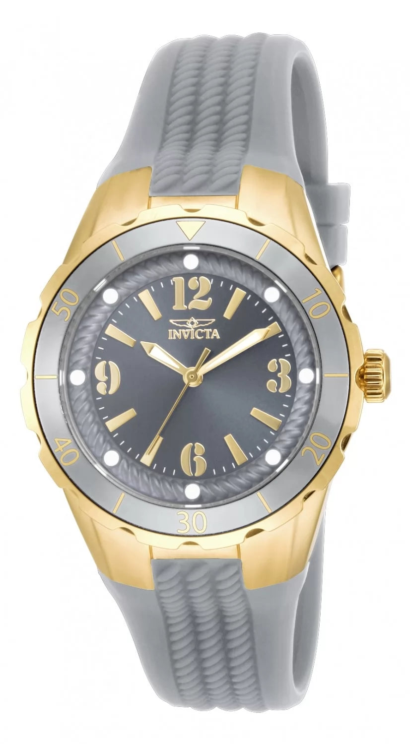Invicta Women's 17483 Angel Quartz 3 Hand Charcoal Dial Watch