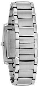 96A169 Bulova Classic Quartz Silver Dial Stainless Steel Men's Leather Watch