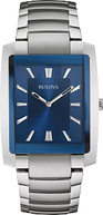 96A169 Bulova Classic Quartz Silver Dial Stainless Steel Men's Leather Watch