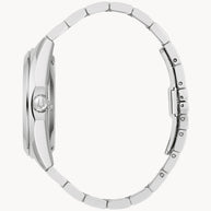 Bulova 96A270 Men's Surveyor Automatic Open Aperture Silver-Tone Watch