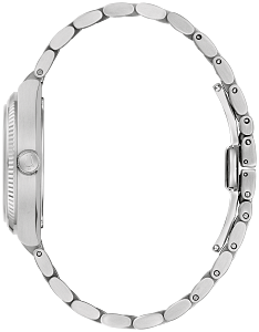 96A344 Bulova Frank Lloyd Wright Usonian Quartz Grey Dial Stainless Steel Men's Watch