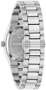 96A344 Bulova Frank Lloyd Wright Usonian Quartz Grey Dial Stainless Steel Men's Watch
