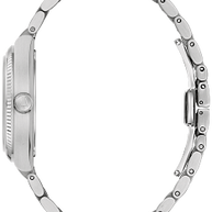 96A344 Bulova Frank Lloyd Wright Usonian Quartz Grey Dial Stainless Steel Men's Watch