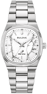 96A344 Bulova Frank Lloyd Wright Usonian Quartz Grey Dial Stainless Steel Men's Watch