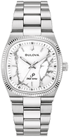 96A344 Bulova Frank Lloyd Wright Usonian Quartz Grey Dial Stainless Steel Men's Watch