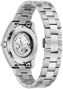 96A345 Bulova Frank Lloyd Wright Automatic Skeleton Dial Stainless Steel Men's Watch