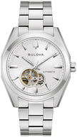 96A345 Bulova Frank Lloyd Wright Automatic Skeleton Dial Stainless Steel Men's Watch