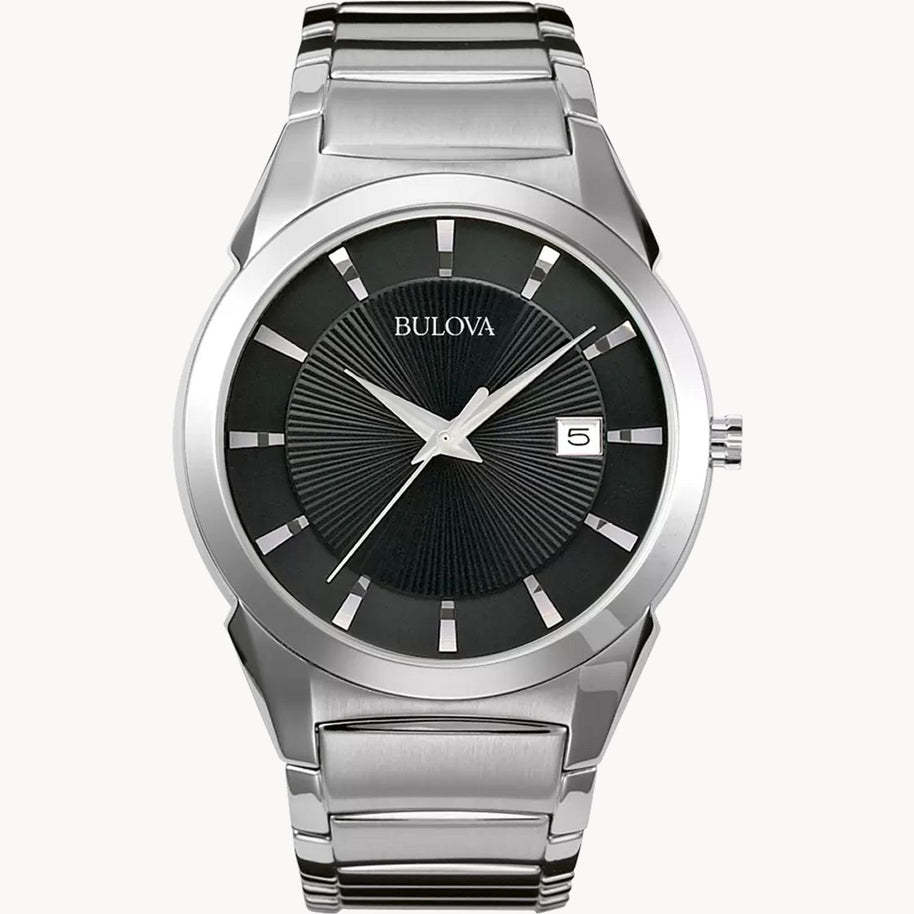 96B149 Bulova Classic Black Dial Stainless Steel Men's Watch