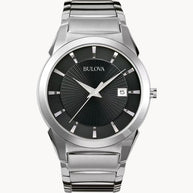 96B149 Bulova Classic Black Dial Stainless Steel Men's Watch