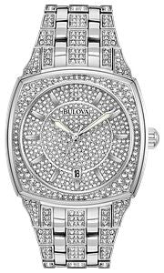 Bulova 96B296 Phantom Crystal Silver-Tone Dial Stainless Steel Men's Watch