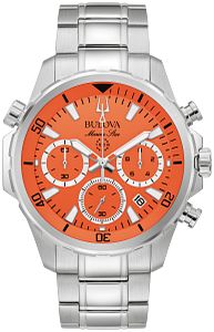 Bulova 96B395 Marine Star Series B Chronograph Orange Dial Men's Watch
