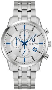 Bulova 96B404 Sutton Chronograph Silver Dial Stainless Steel Men's Watch