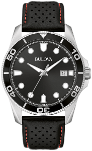 96B438 Bulova Precisionist High-Frequency Quartz Black Dial Stainless Steel Men's Watch