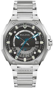 Bulova 98B456 Series X Precisionist Black Dial Stainless Steel Men's Watch