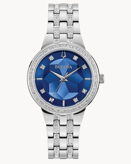 96L276 Bulova Phantom Quartz Crystal Blue Dial Ladies Watch