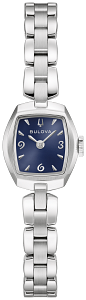 96L361 Bulova Rubaiyat Quartz Diamond Accent Silver Dial Stainless Steel Ladies Watch