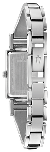 96P209 Bulova Rubaiyat Japanese Quartz Quartz Mother of Pearl Black Dial Stainless Steel Women's Watch