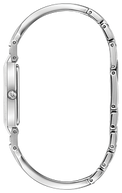 96P209 Bulova Rubaiyat Japanese Quartz Quartz Mother of Pearl Black Dial Stainless Steel Women's Watch
