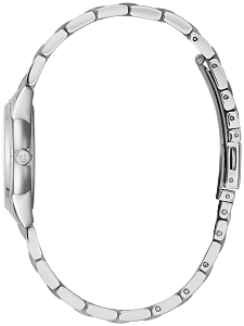 96P249 Bulova Classic Quartz Diamond Accent Silver Dial Stainless Steel Ladies Watch