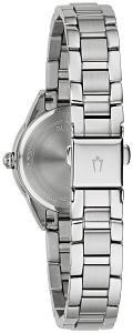 96P249 Bulova Classic Quartz Diamond Accent Silver Dial Stainless Steel Ladies Watch