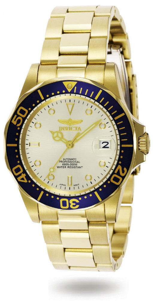 Invicta Men's 9743 Pro Diver Automatic 3 Hand Champagne Dial Watch