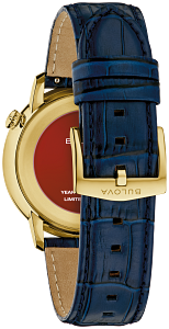 97A202 Bulova Classic Quartz Black Dial Gold-Tone Men's Watch
