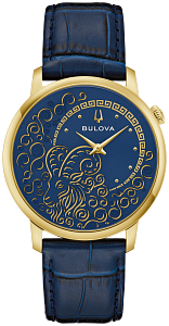 97A202 Bulova Classic Quartz Black Dial Gold-Tone Men's Watch