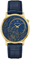 97A202 Bulova Classic Quartz Black Dial Gold-Tone Men's Watch