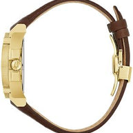 Bulova 97B216 ICON Precisionist Gold-Tone Black Dial Leather Strap Men's Watch