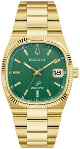 Bulova 97B237 Super Seville Precisionist Green Dial Gold-Tone Stainless Steel Men's Watch