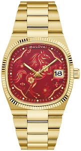 97B242 Bulova Marine Star Quartz Blue Dial Gold-Tone Men's Watch