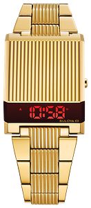 Bulova 97C110 Computron Gold-Tone Stainless Steel Digital LED Men's Watch