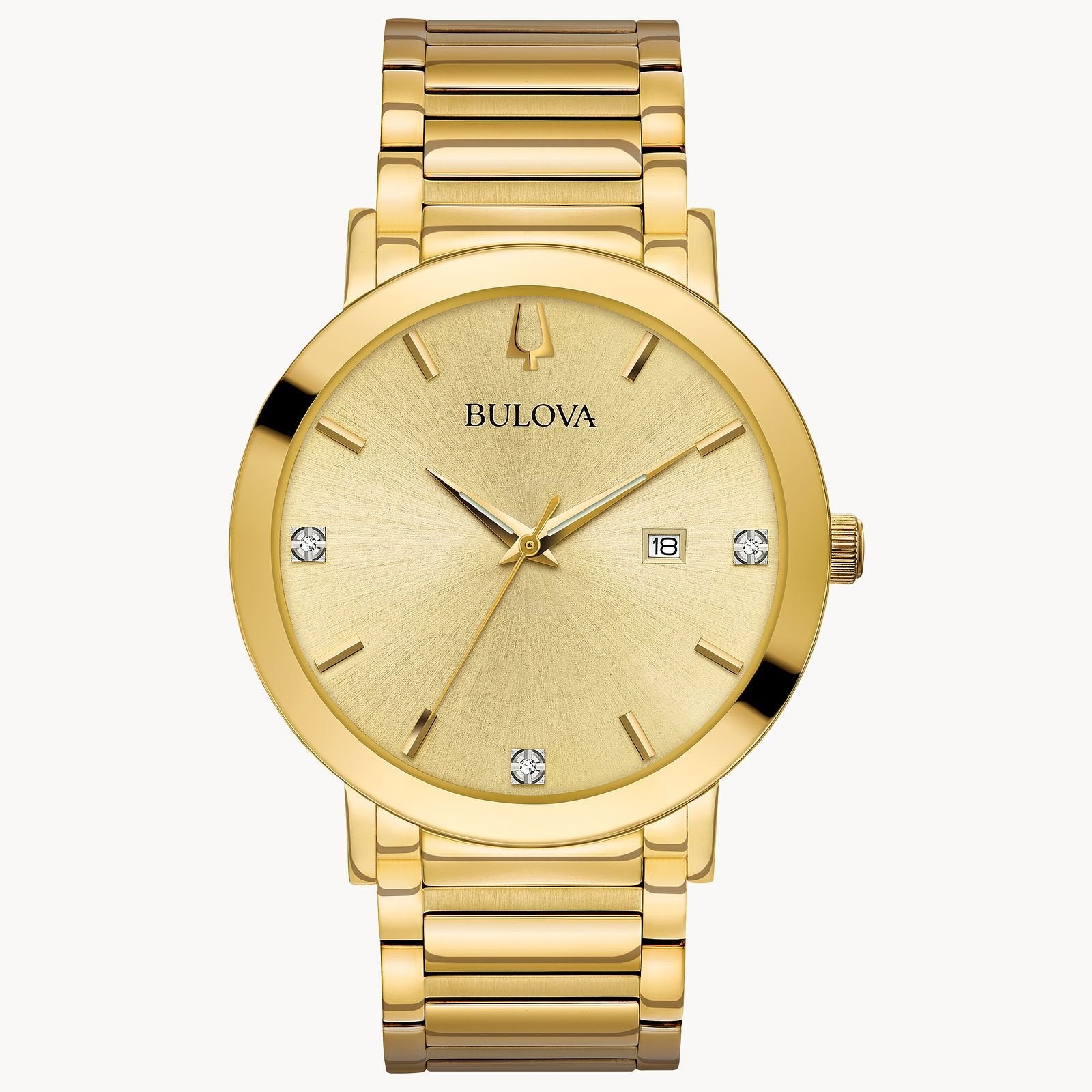 Bulova 97D115 Diamond Gold-Tone Stainless Steel Men's Watch