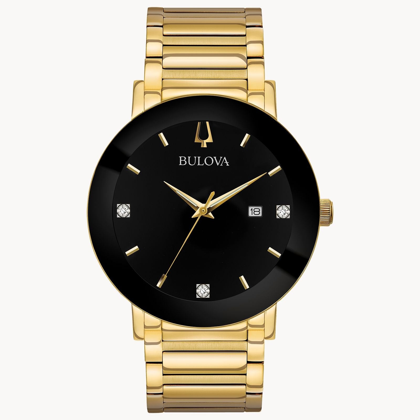 97D116 Bulova Men's 3-Hand Quartz Watch with Diamond Dial