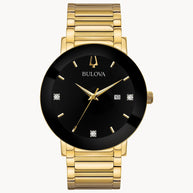 97D116 Bulova Men's 3-Hand Quartz Watch with Diamond Dial
