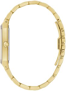 Bulova 97D120SJ Quadra Gold-Tone Diamond Champagne Dial Women's Watch